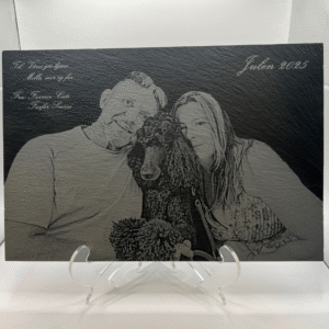 Gravert Bilde På Skifer - Personlig Foto Gravering