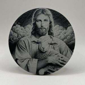 Jesus - Skifer Glassbrikker 4pk.