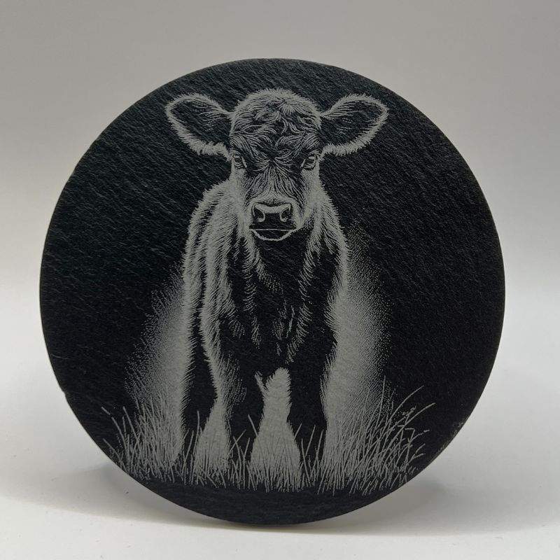 Kalv - Skifer Glassbrikker 4pk.